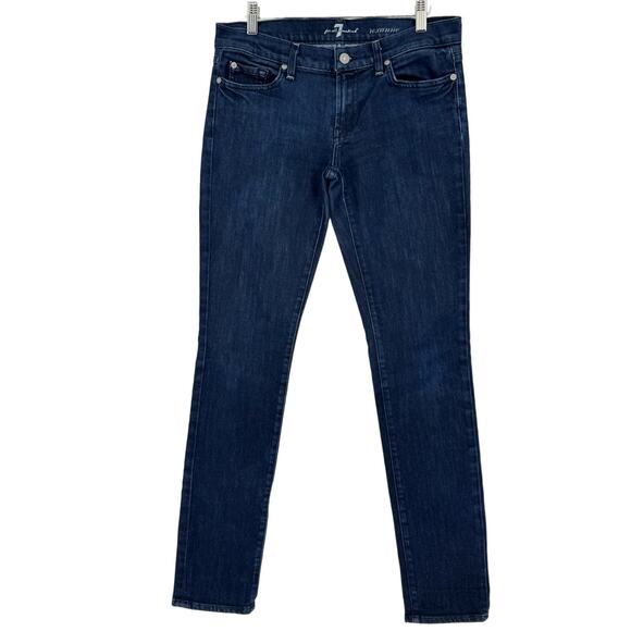 7 for all Mankind Roxanne Skinny Dark Wash Jeans Size 30 - Picture 1 of 8